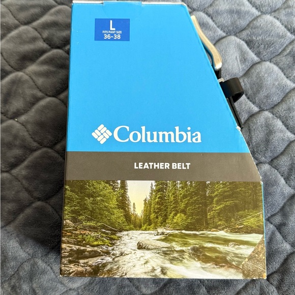 Columbia black Leather Belt (never opened) - Picture 1 of 9